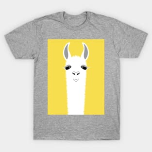 LLAMA PORTRAIT ON ILLUMINATING YELLOW T-Shirt